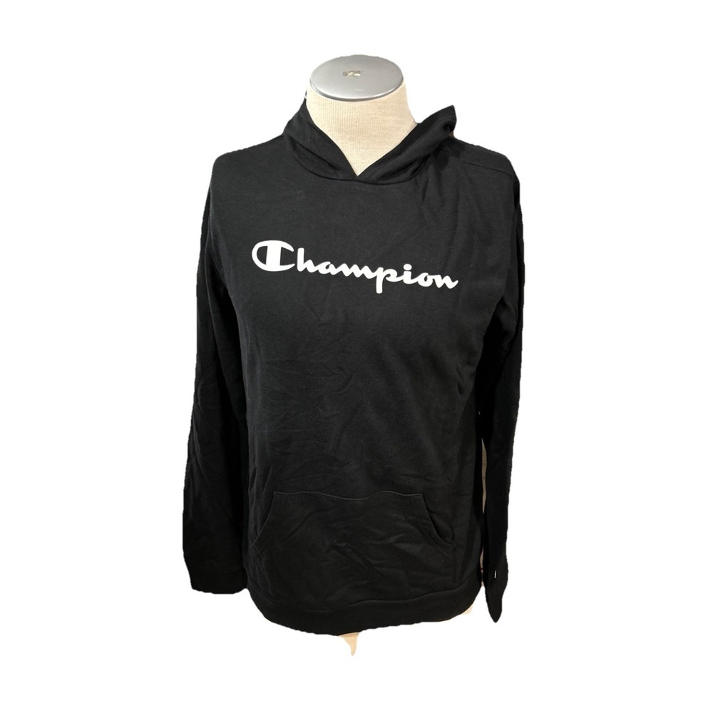 Champion mens Boys Hoodie XL 18/20 Light Weight Black‎ Sweater Pullover